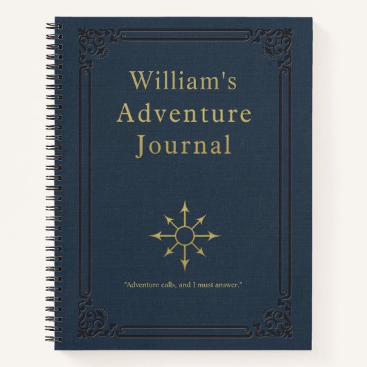 Journal d'aventure Vintage personnalisé (Devant)