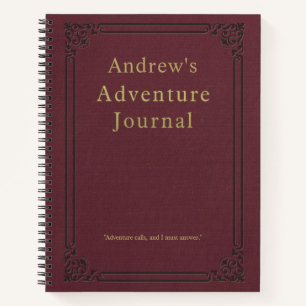 Journal d'aventure Vintage personnalisé