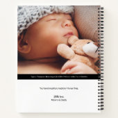 Journal de bébé personnalisé avec photo et nom (Dos)