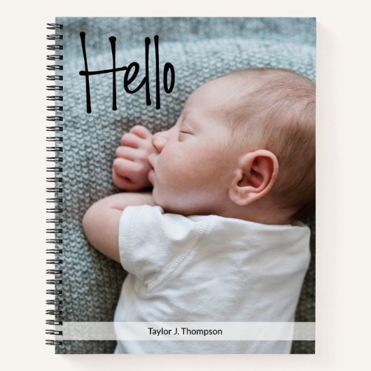 Journal de bébé personnalisé avec photo et nom (Devant)