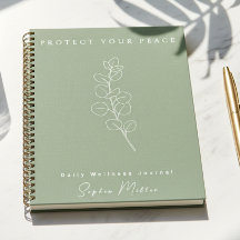 Journal de bien-être quotidien minimaliste à la sa