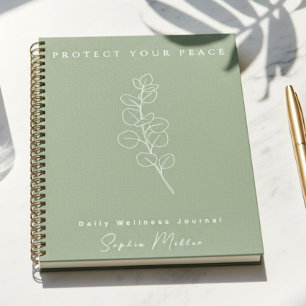 Journal de bien-être quotidien minimaliste à la sa