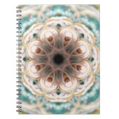 Journal de blanc de mandala de Shell de turquoise (Devant)