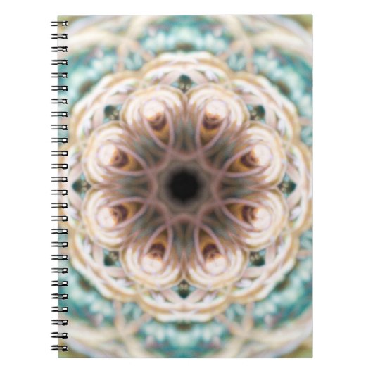 Journal de blanc de mandala de Shell de turquoise (Devant)