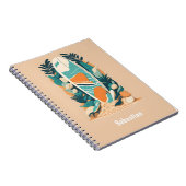 Journal de bord pour adolescent avec surf et plage (Côté Droit)