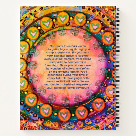 Journal de camp de vacances couleur personnalisé a (Dos)