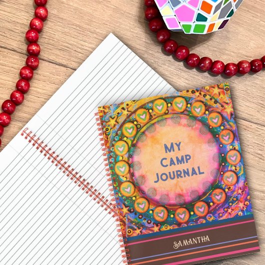 Journal de camp de vacances couleur personnalisé a