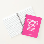 Journal de camp d'été personnalisé en rose (Intérieur)