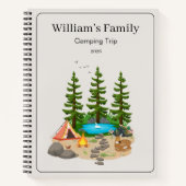 Journal de camping avec illustration de camping (Devant)