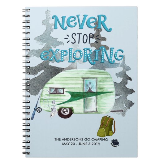 Journal de camping | Journal de road-trip personna (Devant)
