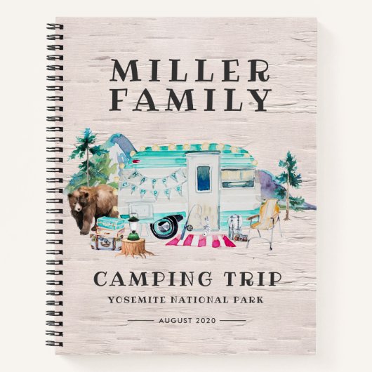 Journal de camping | Journal de road-trip personna (Devant)