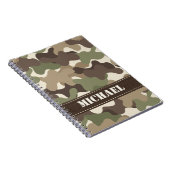 Journal de carnet de notes à spirale de Camo de (Côté Droit)