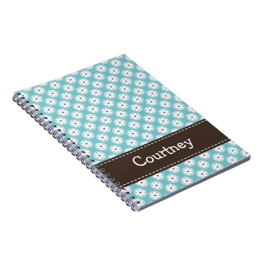 Journal de carnet de notes à spirale de marguerite (Côté Droit)