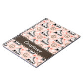 Journal de carnet de notes à spirale de patinage (Côté gauche)