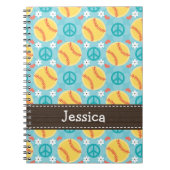 Journal de carnet de notes à spirale du base-ball (Devant)