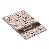 Journal de carnet de notes à spirale du football (Côté Droit)