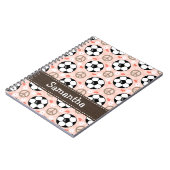 Journal de carnet de notes à spirale du football (Côté gauche)
