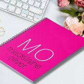 Journal de Carnet des initiales de monogramme rose