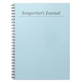 Journal de chanson bleu customizable (Devant)