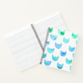 Journal de chat à l'aquarelle bleu vert pour artis (Intérieur)