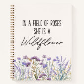 Journal de citation de prairie de fleurs sauvages (Devant)