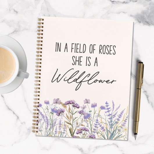 Journal de citation de prairie de fleurs sauvages