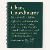 Journal de coordinateur de chaos à nom personnalis (Devant)