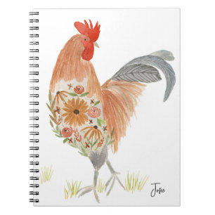 Journal de coq peint à la main