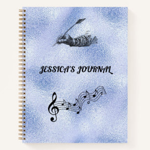 Journal de couverture rigide style ancien "Quill P