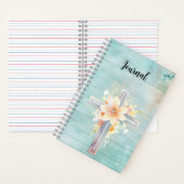 Journal de croix florale bleue (À l'intérieur)