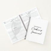 Journal de Cuisine simple en noir blanc moderne (Intérieur)