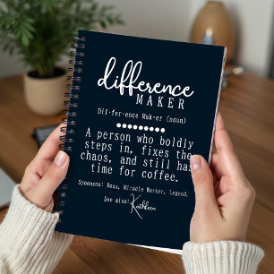 Journal de définition personnalisé de remerciement
