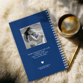 Journal de deuil bleu foncé pour la perte d'une mè