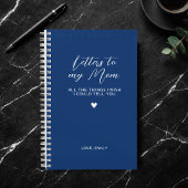 Journal de deuil bleu foncé pour la perte d'une mè