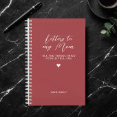 Journal de deuil Dark Blush pour la perte de Mère