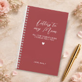 Journal de deuil Dark Blush pour la perte de Mère