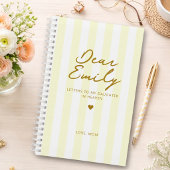 Journal de deuil de chère fille à rayure jaune