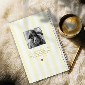Journal de deuil de chère fille à rayure jaune