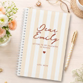 Journal de deuil de chère fille à rayures orange