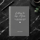 Journal de deuil gris foncé pour la perte de la mè