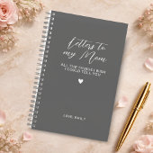 Journal de deuil gris foncé pour la perte de la mè