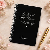 Journal de deuil noir pour la perte de la mère