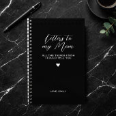 Journal de deuil noir pour la perte de la mère