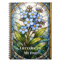 Journal de deuil personnalisé Forget Me Not en ver