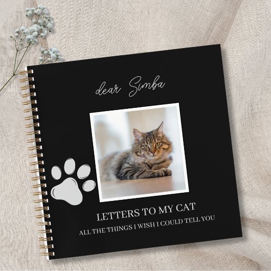 Journal de deuil pour chat mémorial perte d'animal