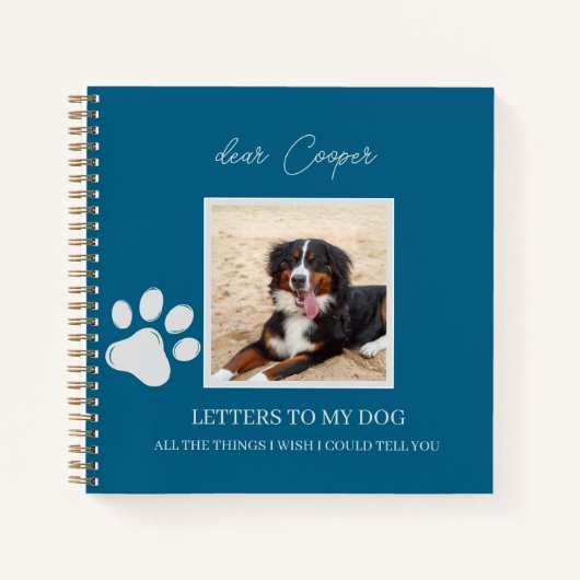Journal de deuil pour chien mémorial perte d'anima (Devant)