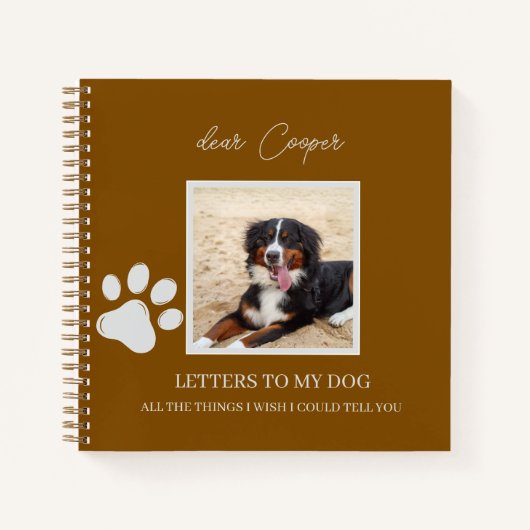 Journal de deuil pour chien mémorial perte de l'an (Devant)