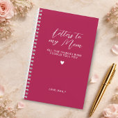 Journal de deuil rose foncé pour la perte de la mè