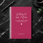 Journal de deuil rose foncé pour la perte de la mè