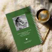 Journal de deuil vert foncé pour la perte de la mè